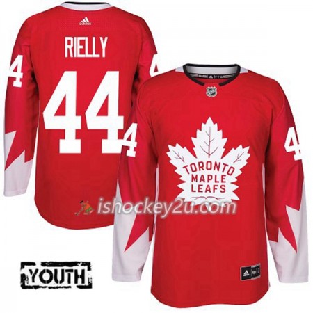 Børn NHL Toronto Maple Leafs Trøje Morgan Rielly 44 Adidas 2017-2018 Rød Authentic